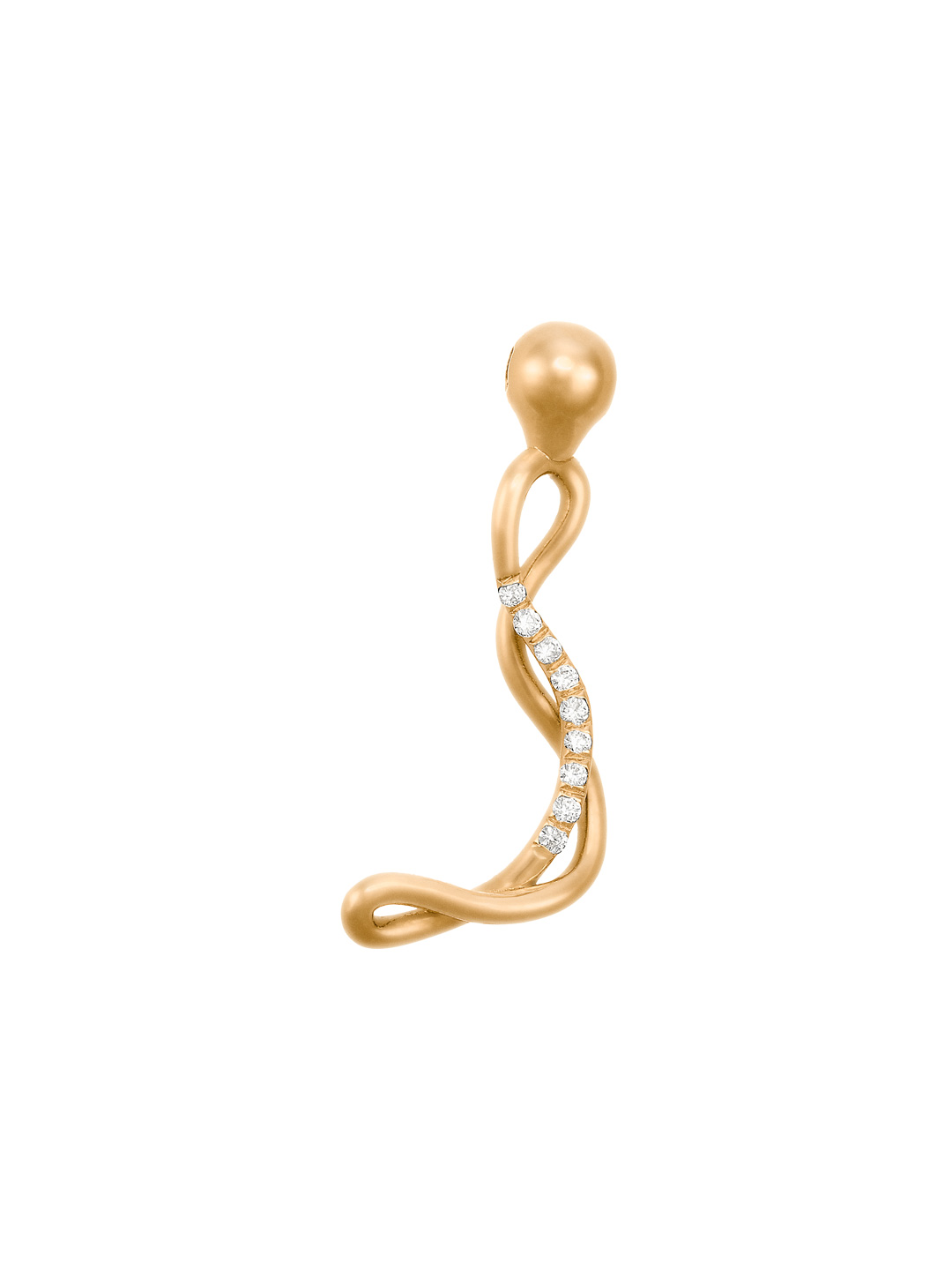 Alphajoaillerie Necklace - Letter J - Yellow Gold