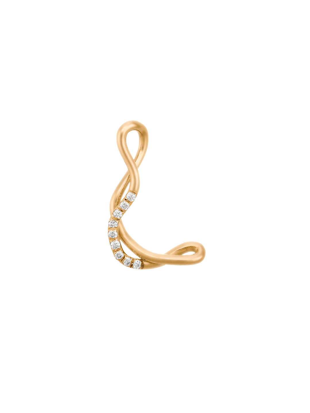 Alphajoaillerie Necklace - Letter L - Yellow Gold