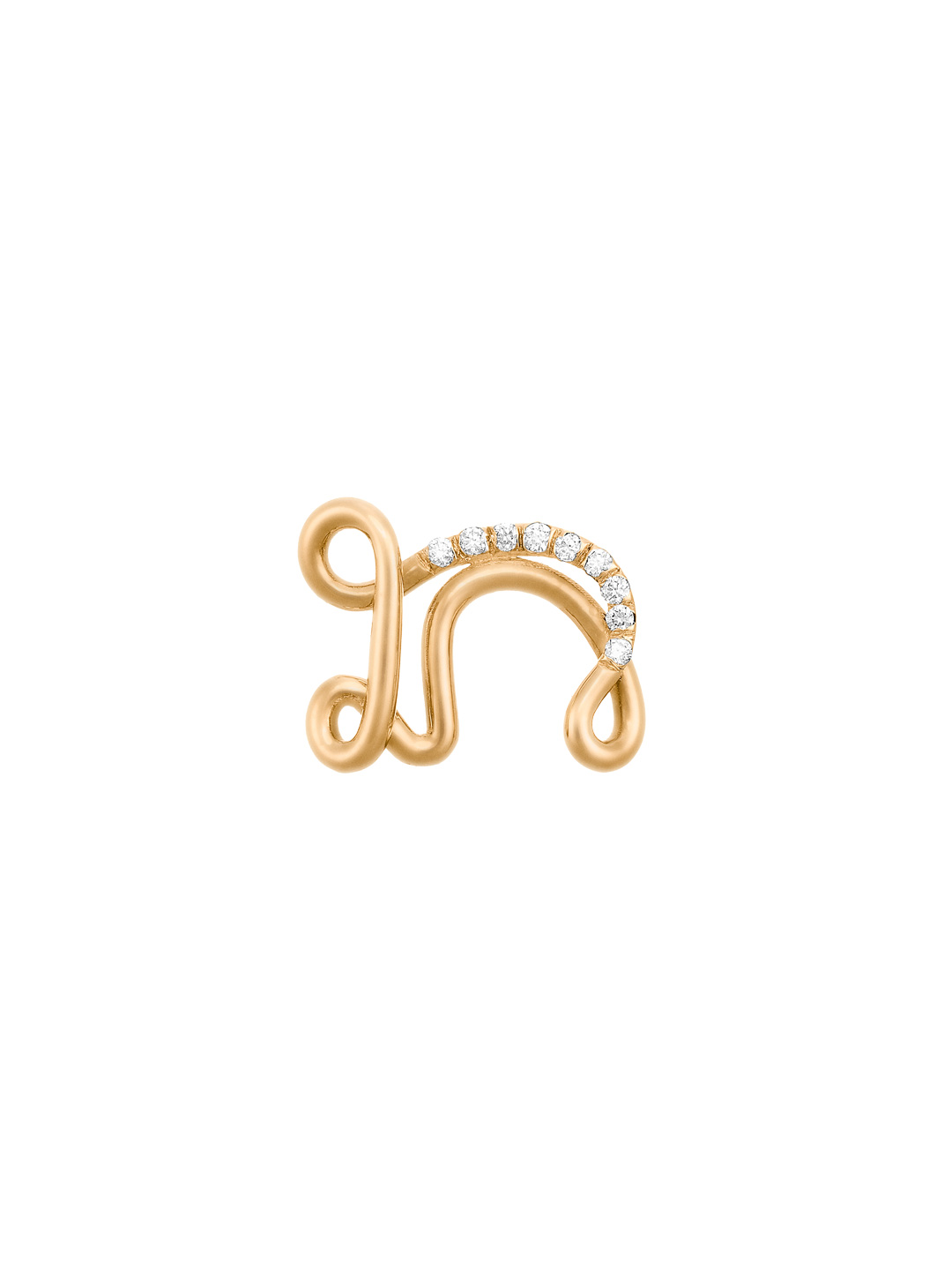 Alphajoaillerie Necklace - Letter N - Yellow Gold