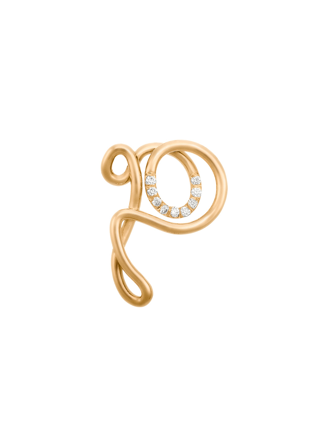 Alphajoaillerie Necklace - Letter P - Yellow Gold