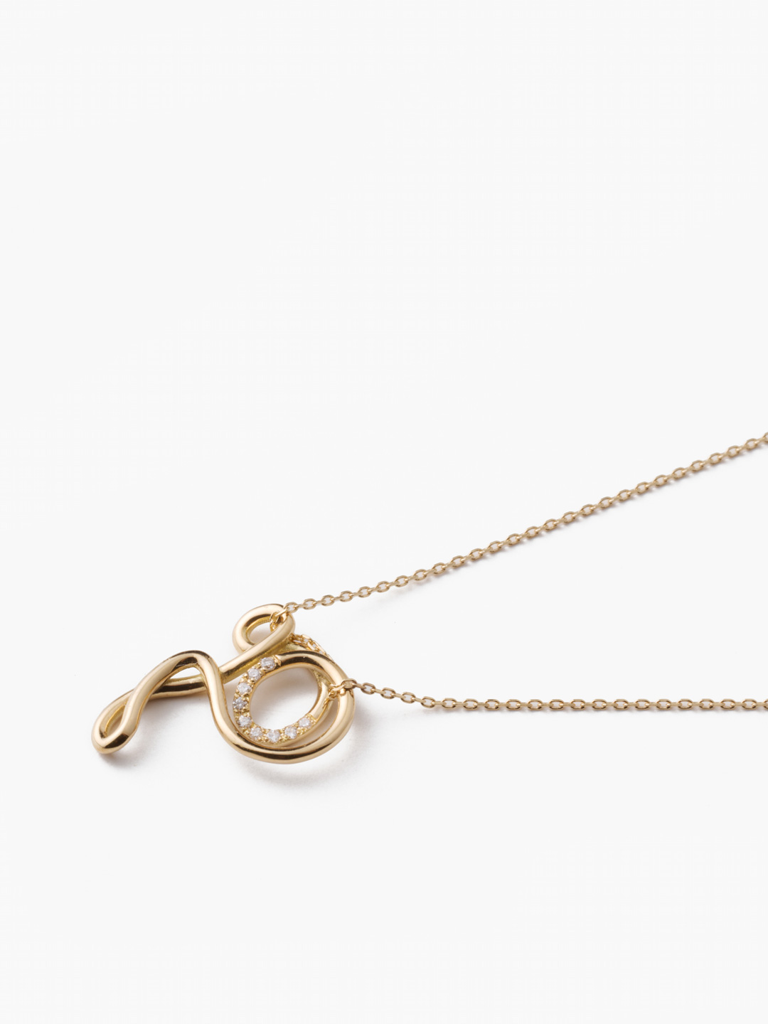Alphajoaillerie Necklace - Letter P - Yellow Gold