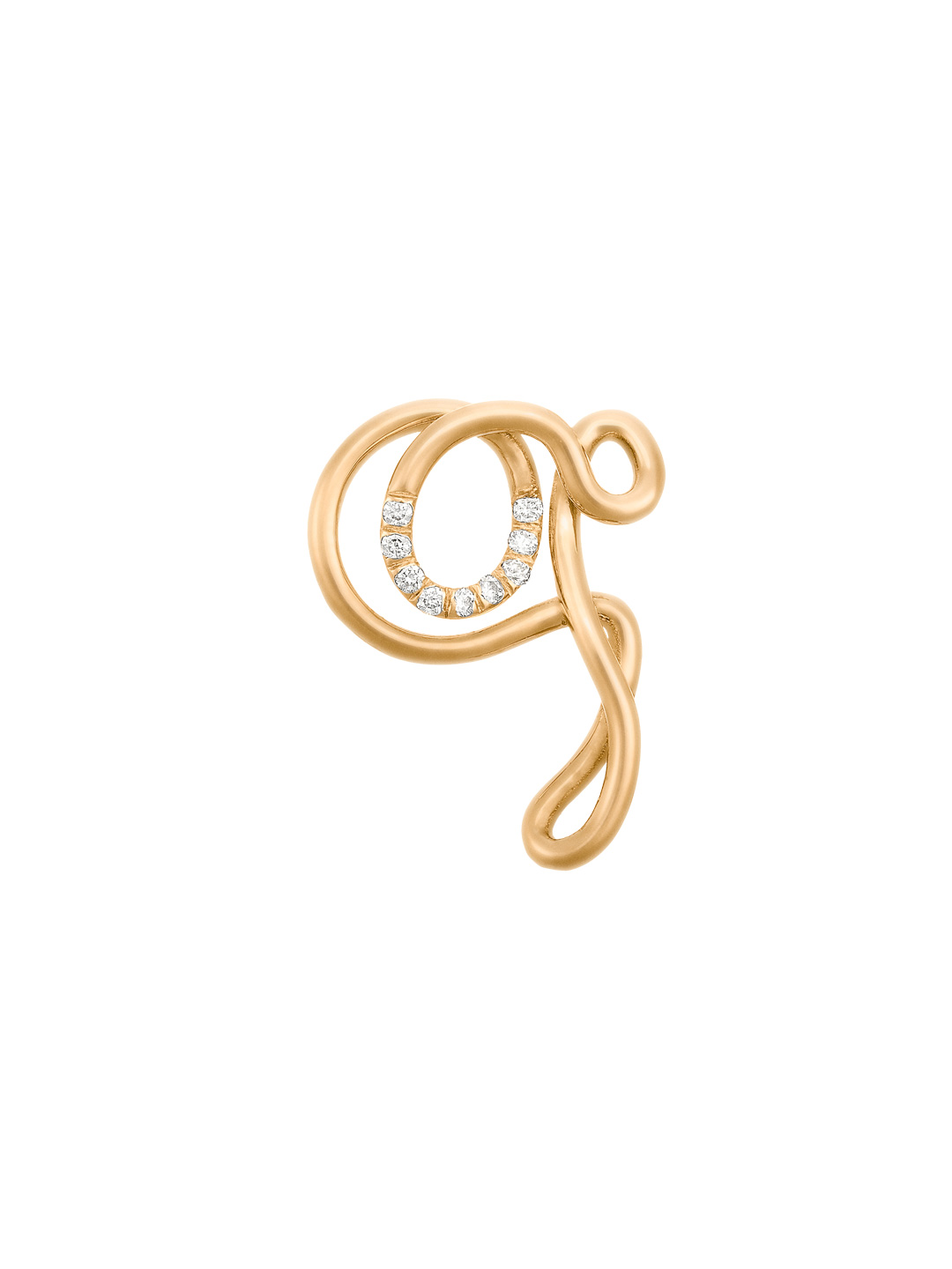 Alphajoaillerie Necklace - Letter Q - Yellow Gold