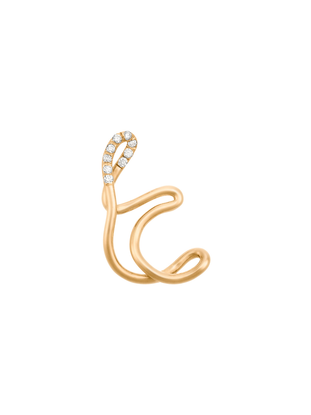 Alphajoaillerie Necklace - Letter T - Yellow Gold