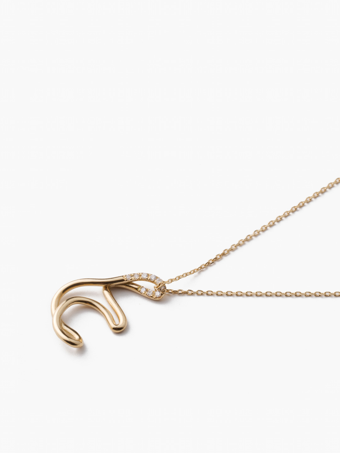Alphajoaillerie Necklace - Letter T - Yellow Gold