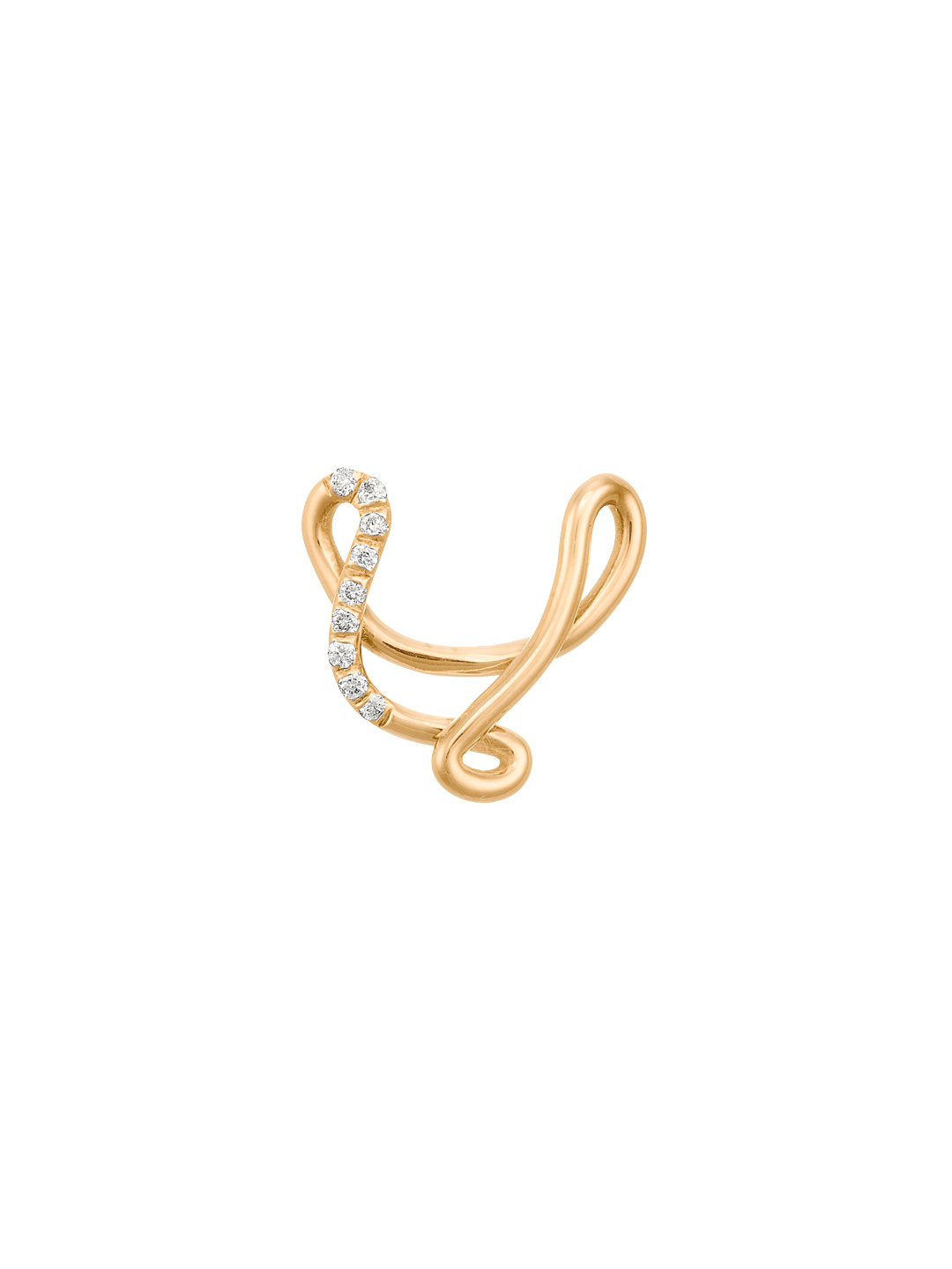 Alphajoaillerie Necklace - Letter V - Yellow Gold