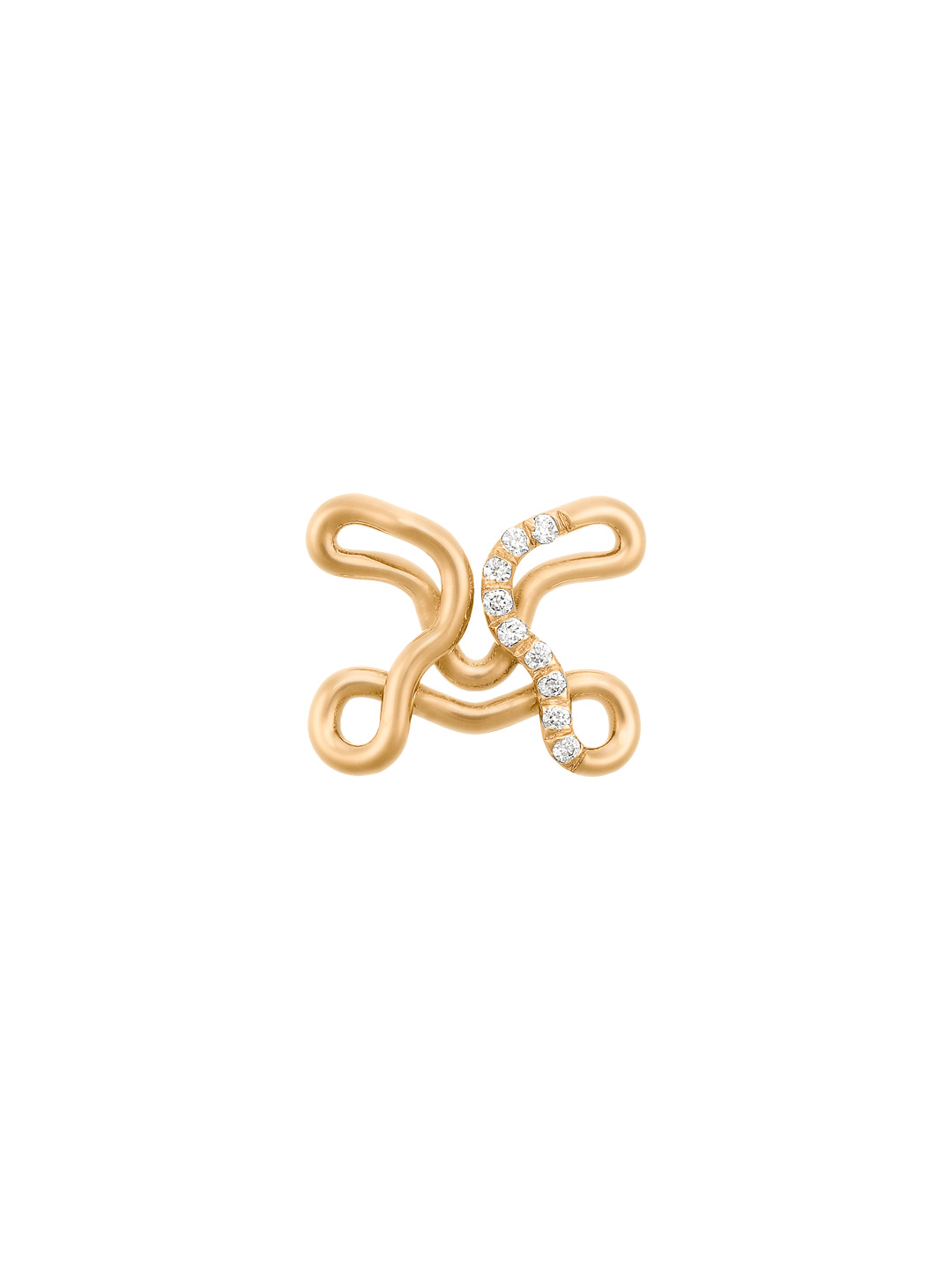 Alphajoaillerie Necklace - Letter X - Yellow Gold