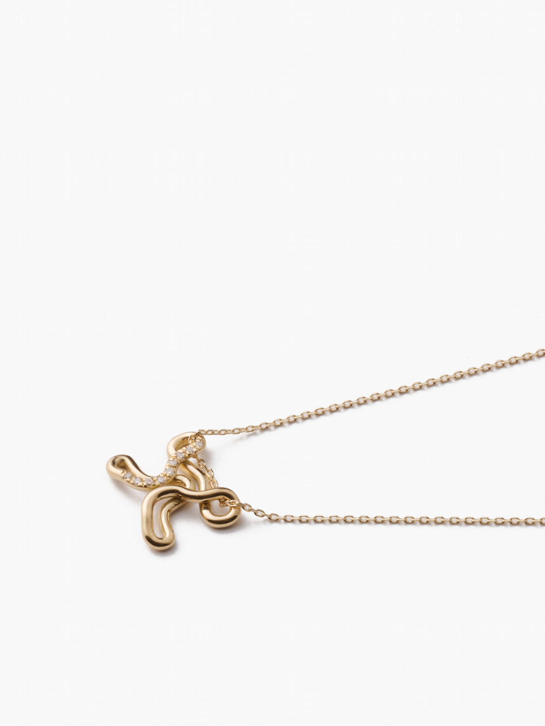 Alphajoaillerie Necklace - Letter X - Yellow Gold