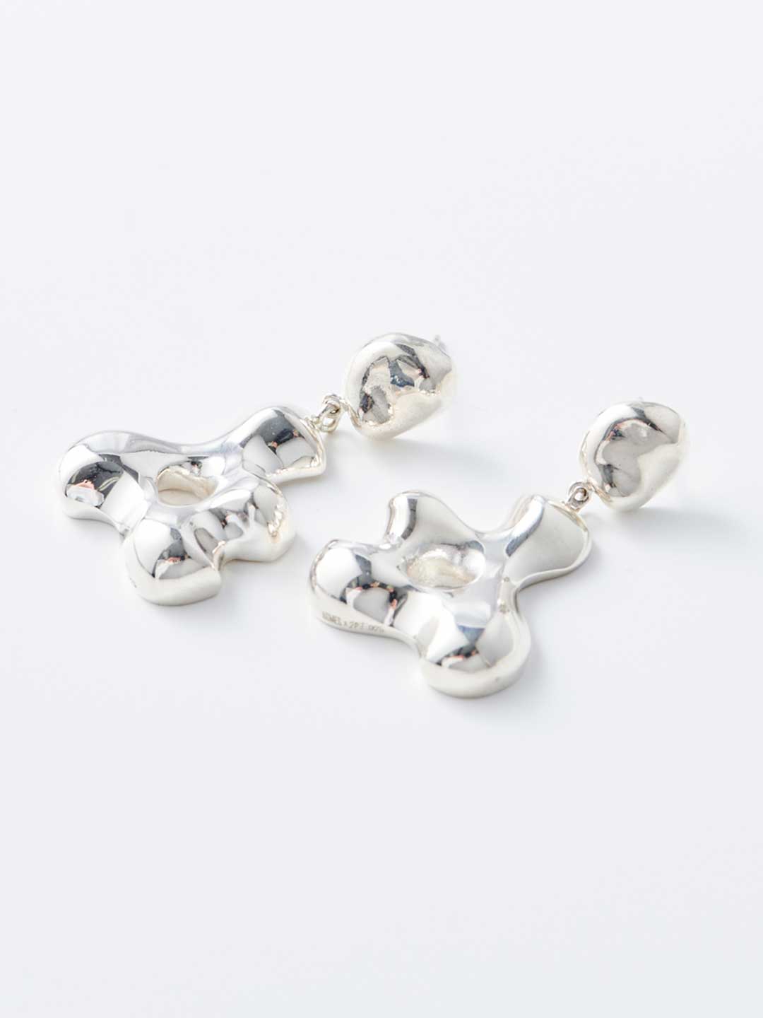 Simone Pierced Earrings - Silver