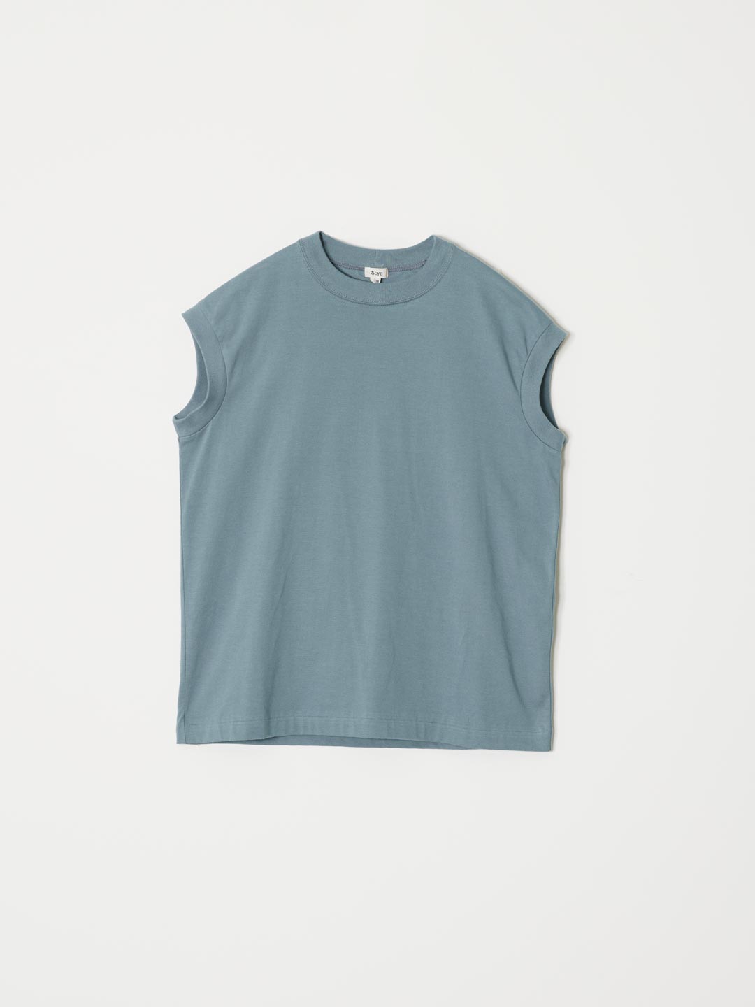 Suvin Cotton Jersey French Sleeve T-Shirt - Light Blue