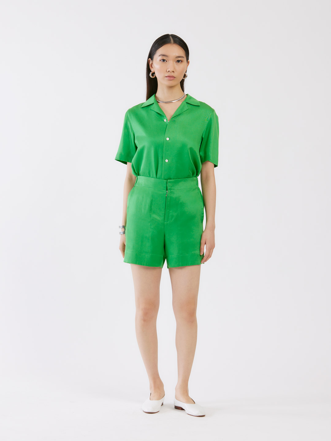Tailored Shorts - Green