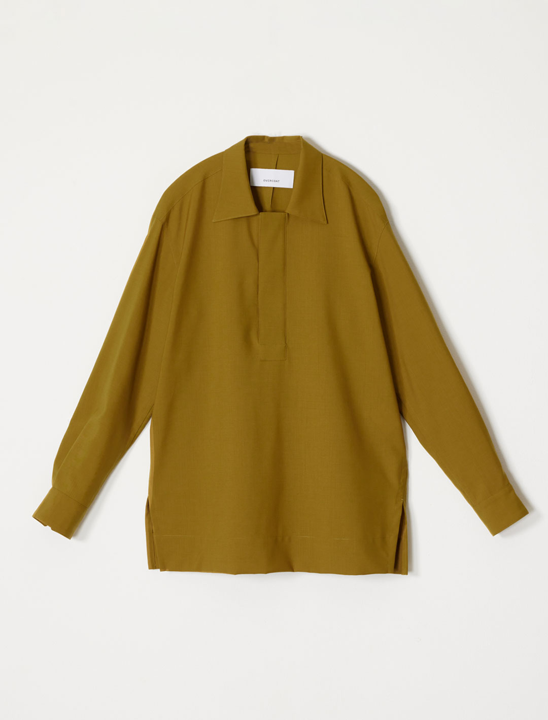 Spread Collar Pullover Top - Moss