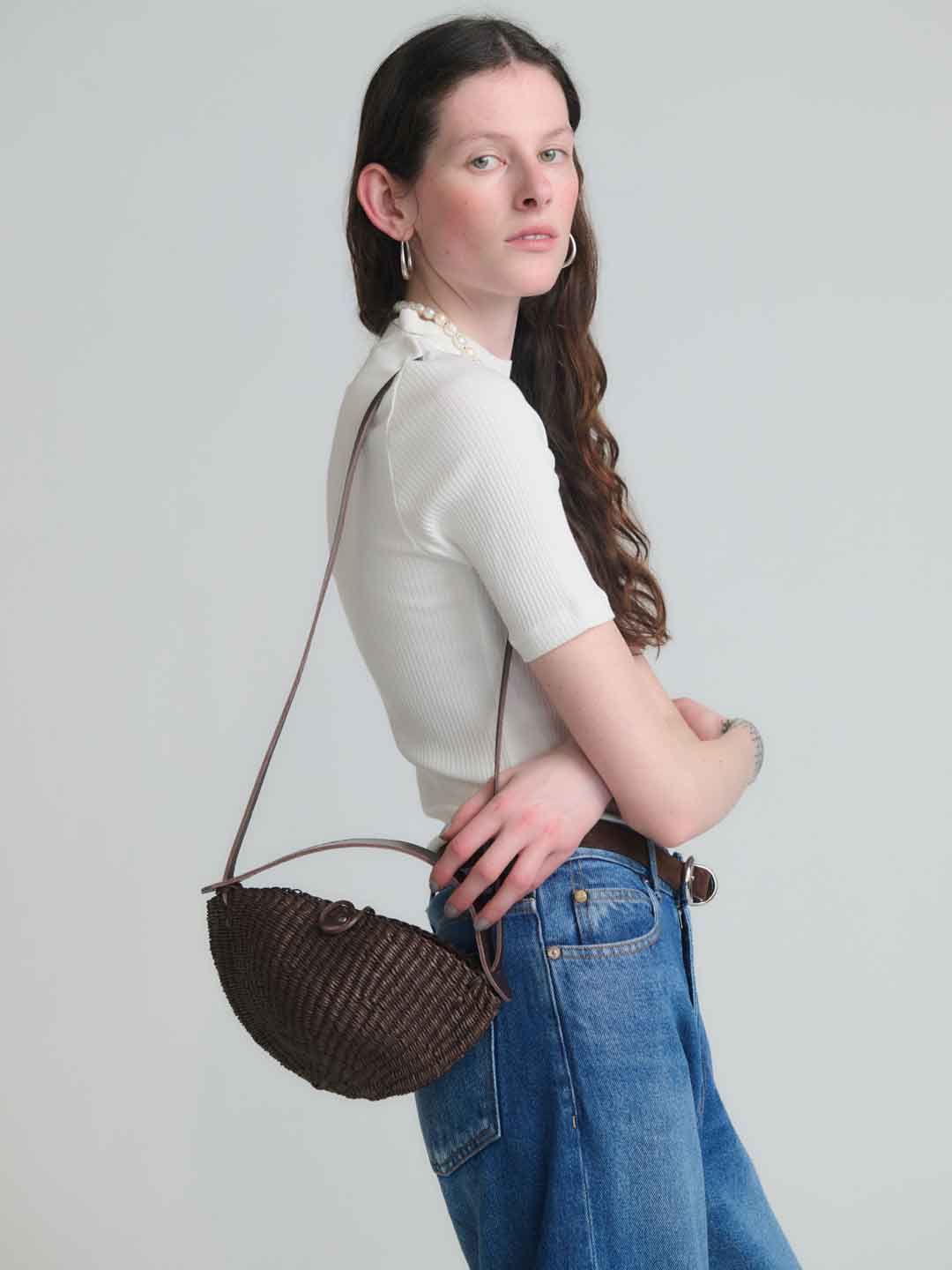 No.33 Small Walnut Shoulder Bag - Brown