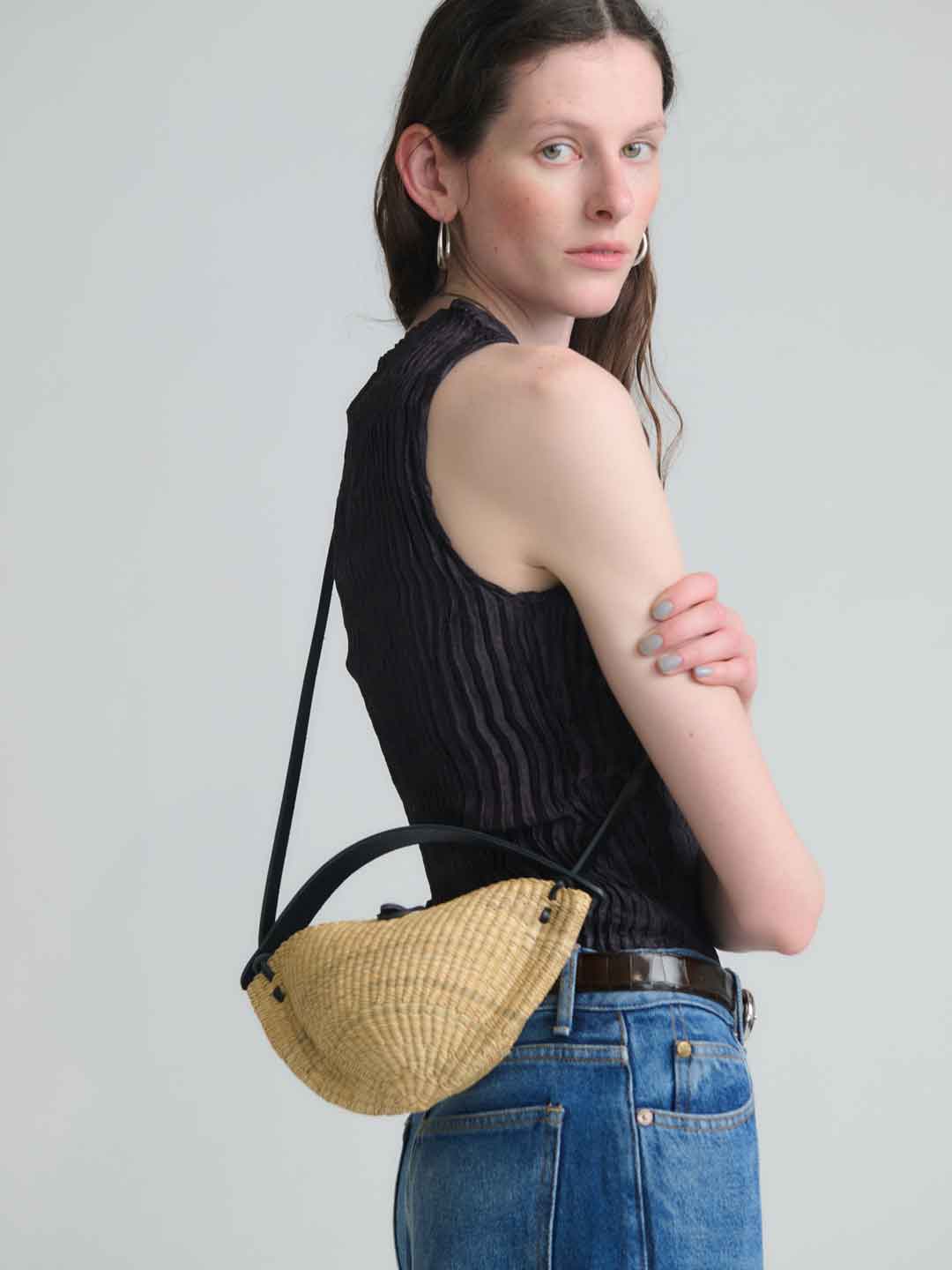 No.33 Small Walnut Shoulder Bag - Natural