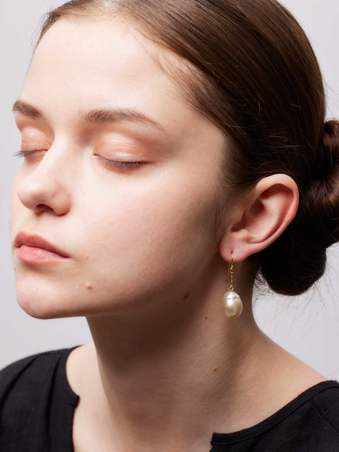 Lemonade Pearl Pierced Earring - Gold