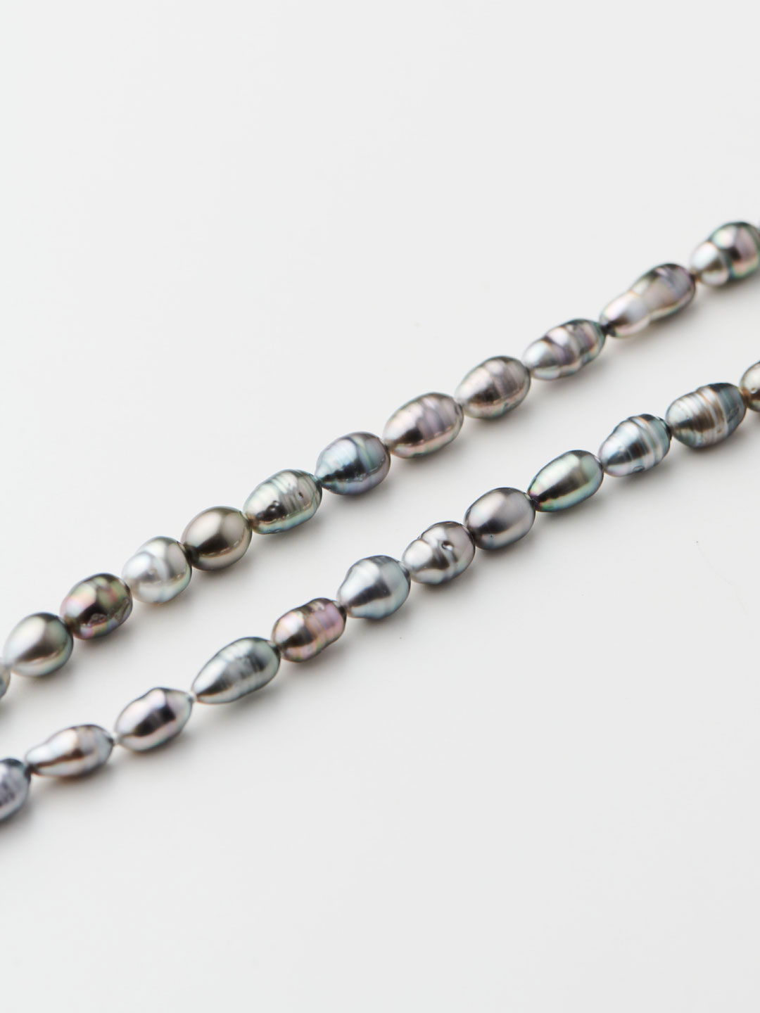 Tahitian Keshi Pearl Necklace 70cm - Silver