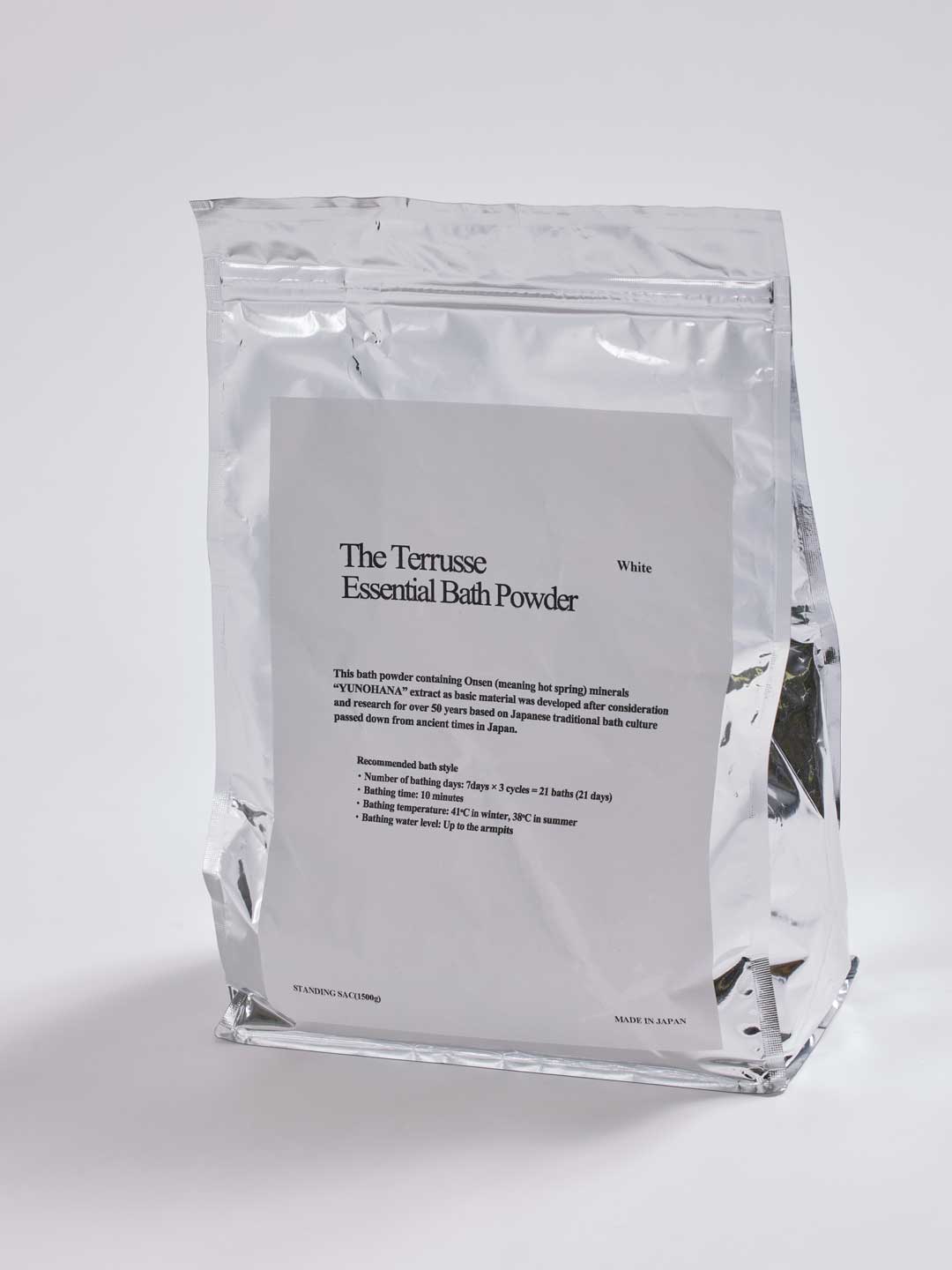 Essential Bath Powder -Standing Bag - White