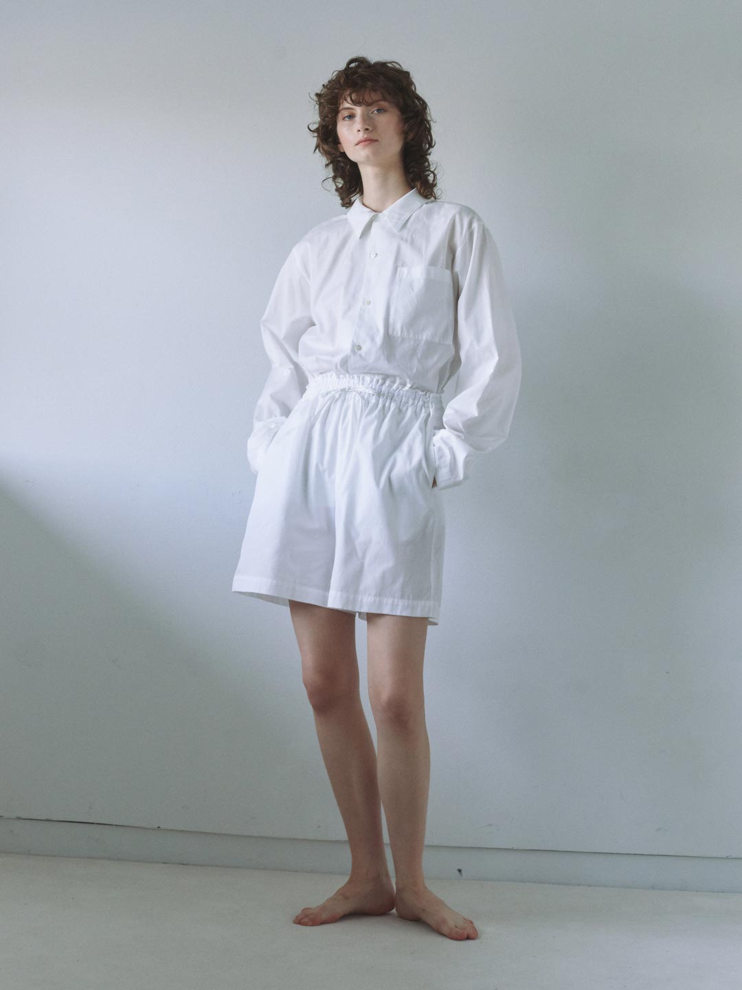 Cotton OX Pajama Shorts - White