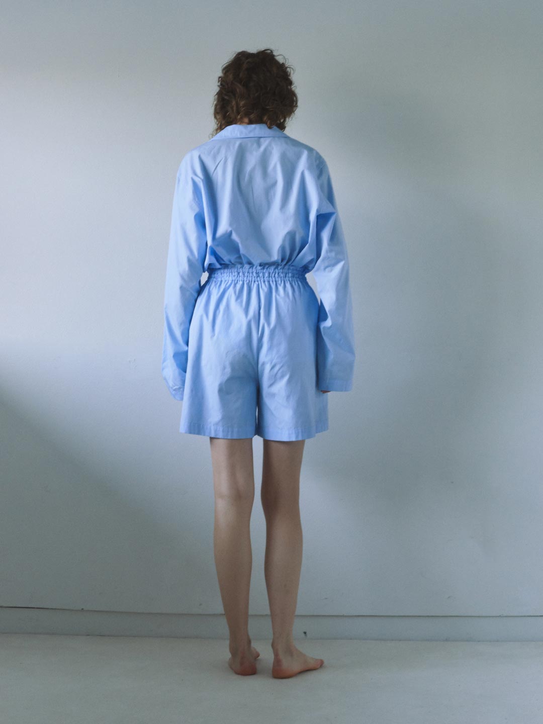 Cotton OX Pajama Shorts - Sax