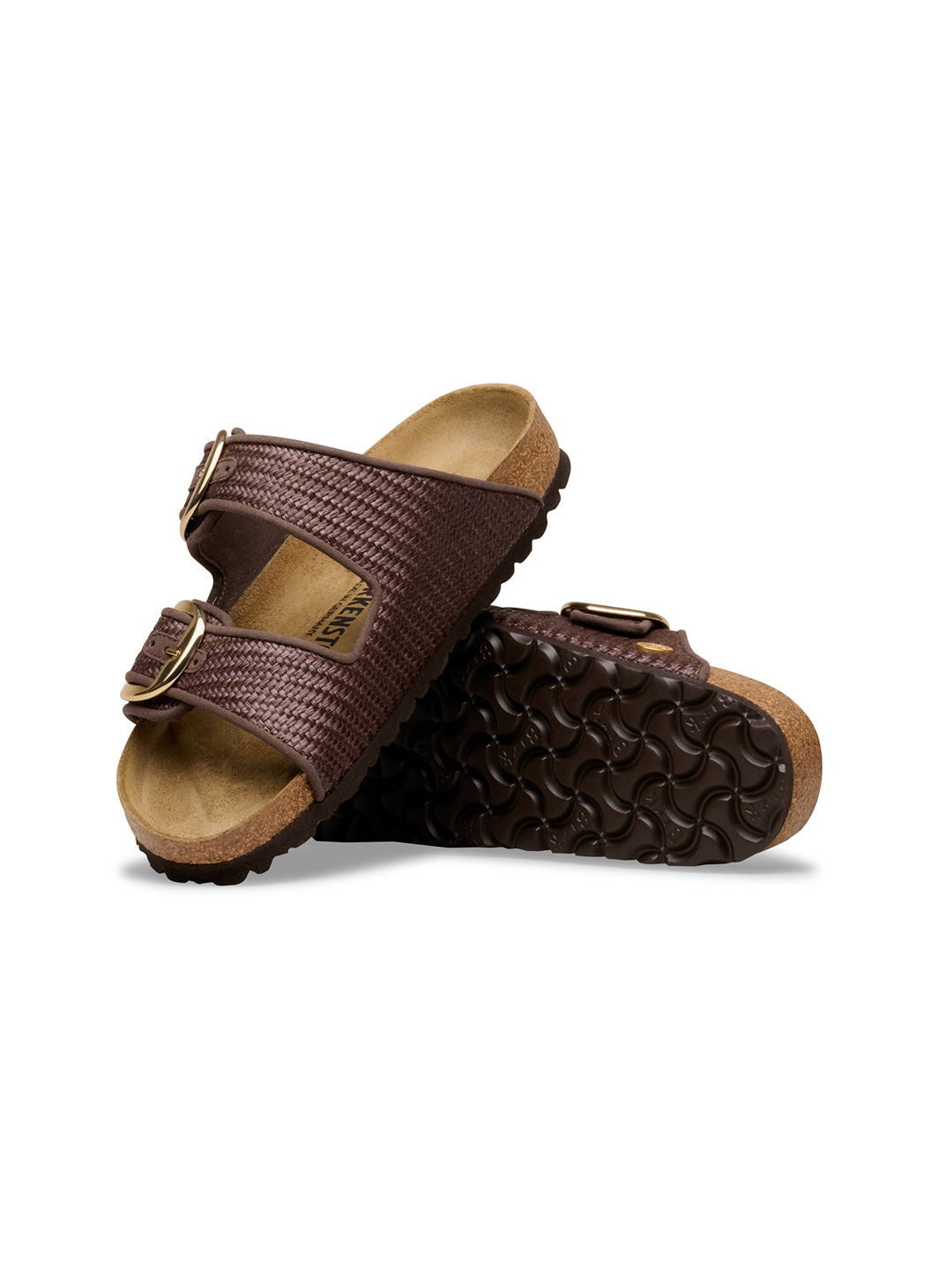 Arizona Big Buckle Raffia - Dark Brown