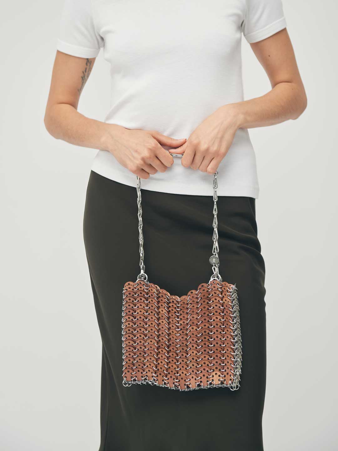 Rabanne(ラバンヌ) | 1969 バッグ イン ウッド - ブラウン | ESCAPERS