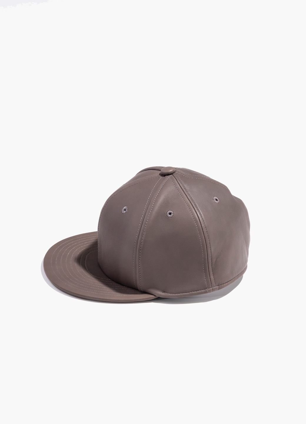 Lamb Leather Trucker Cap - Taupe