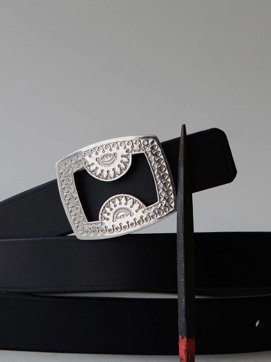Leather Belt 95.5cm  - Black