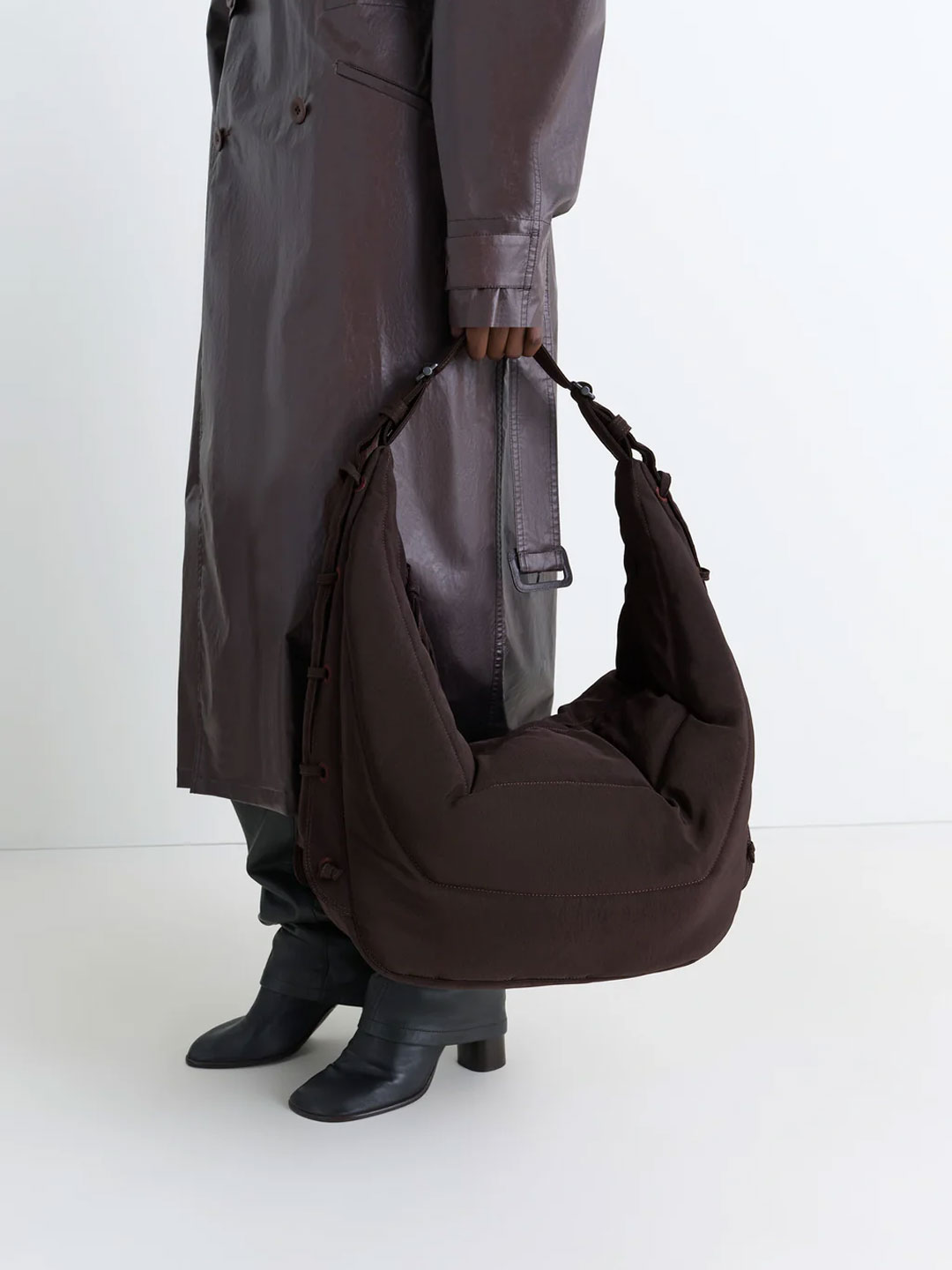 LEMAIRE ルメール LARGE SOFT GAME BAG ゲームバック LEMAIRE(ルメール) | ラージ ソフト ゲーム バッグ - ダークブラウン