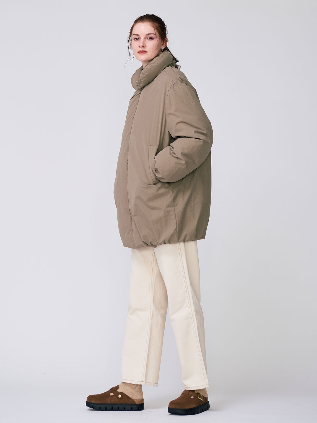 LEMAIRE(ルメール) | ロング パファー ジャケット - セージ | ESCAPERS