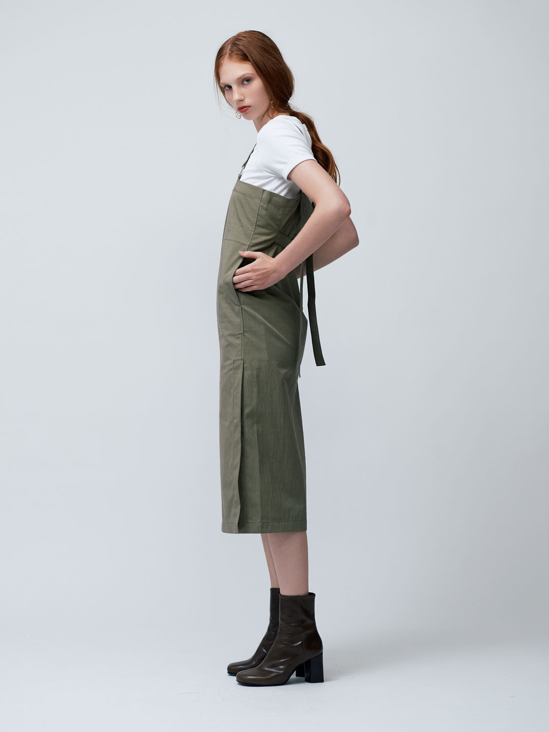 LEMAIRE(ルメール) | ストラップス スカート - オリーブ LEMAIRE(ルメール) | ストラップス スカート - オリーブ