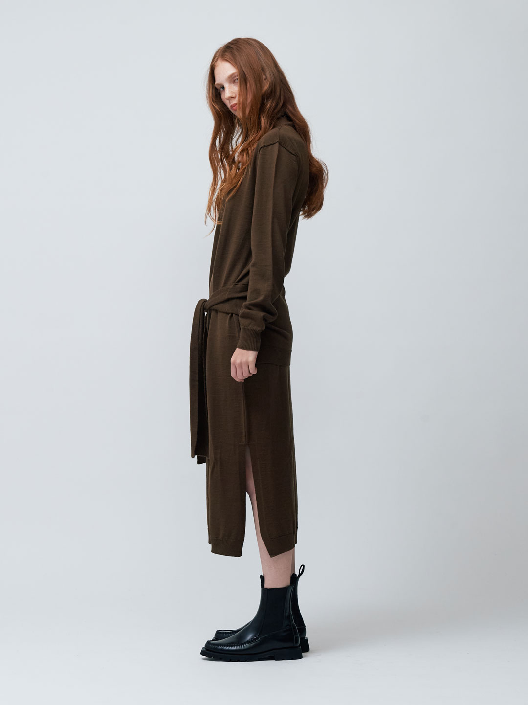 LEMAIRE(ルメール) | トルンプ ルイユ ドレス - ブラウン