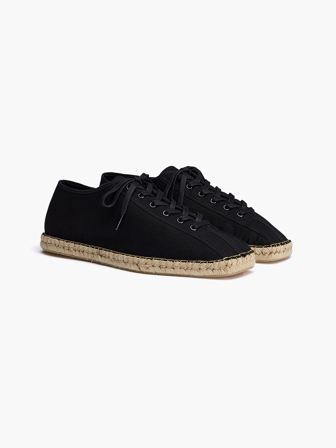 Linoleum Laced Espadrilles - Black