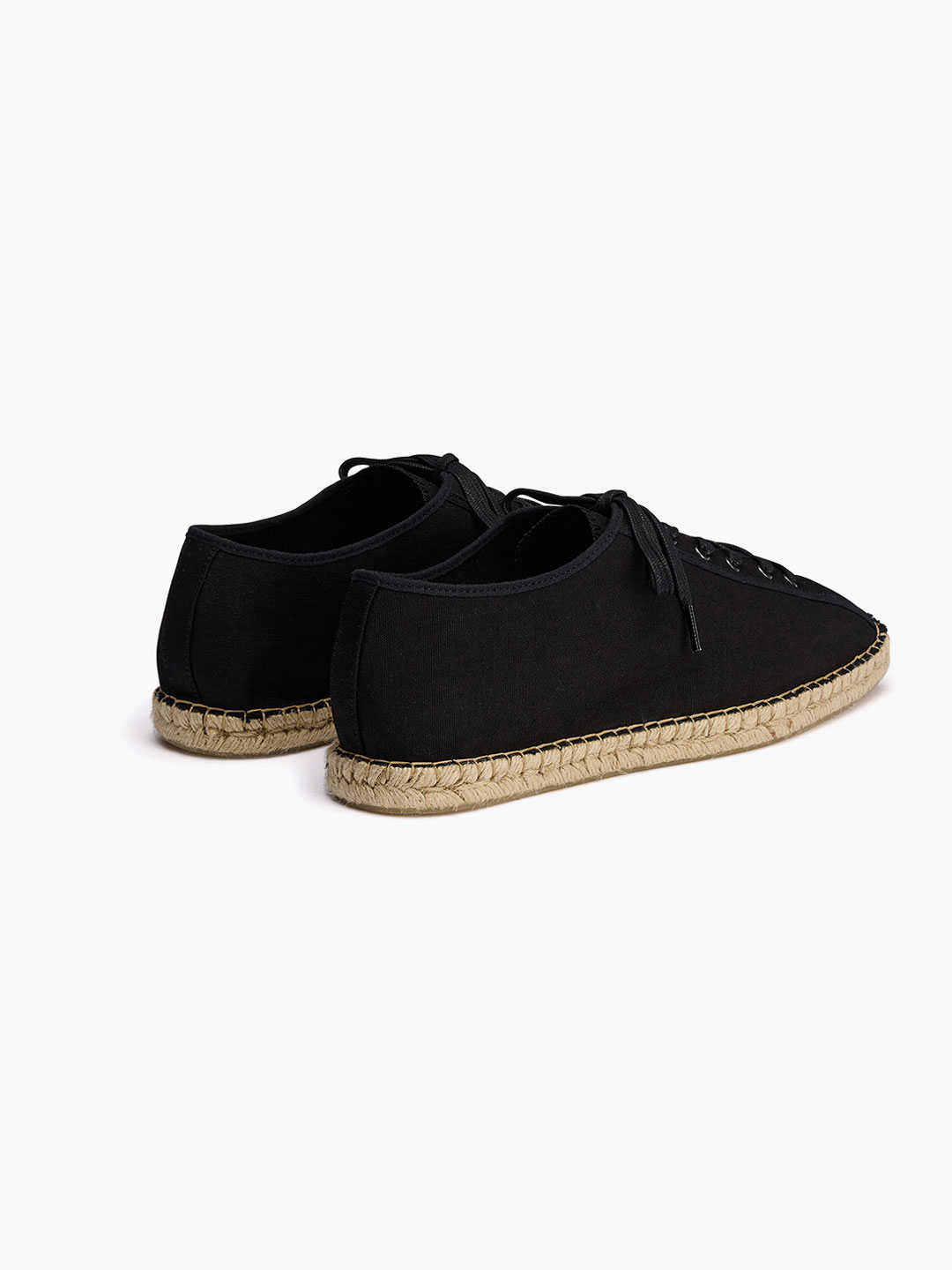 Linoleum Laced Espadrilles - Black