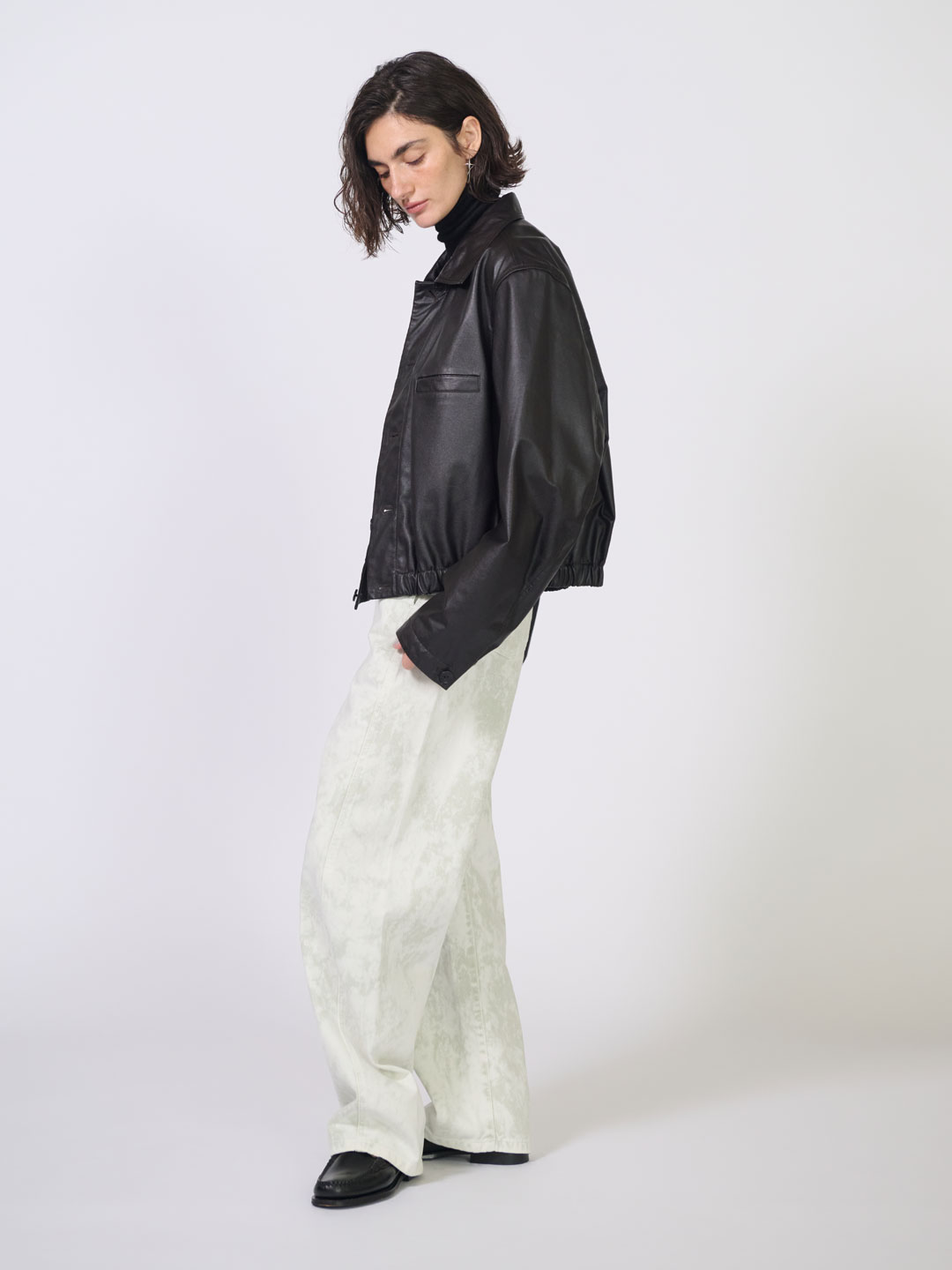 LE MAIRE(ルメール) | ソフトレザー ブルゾン - ブラックチェリー