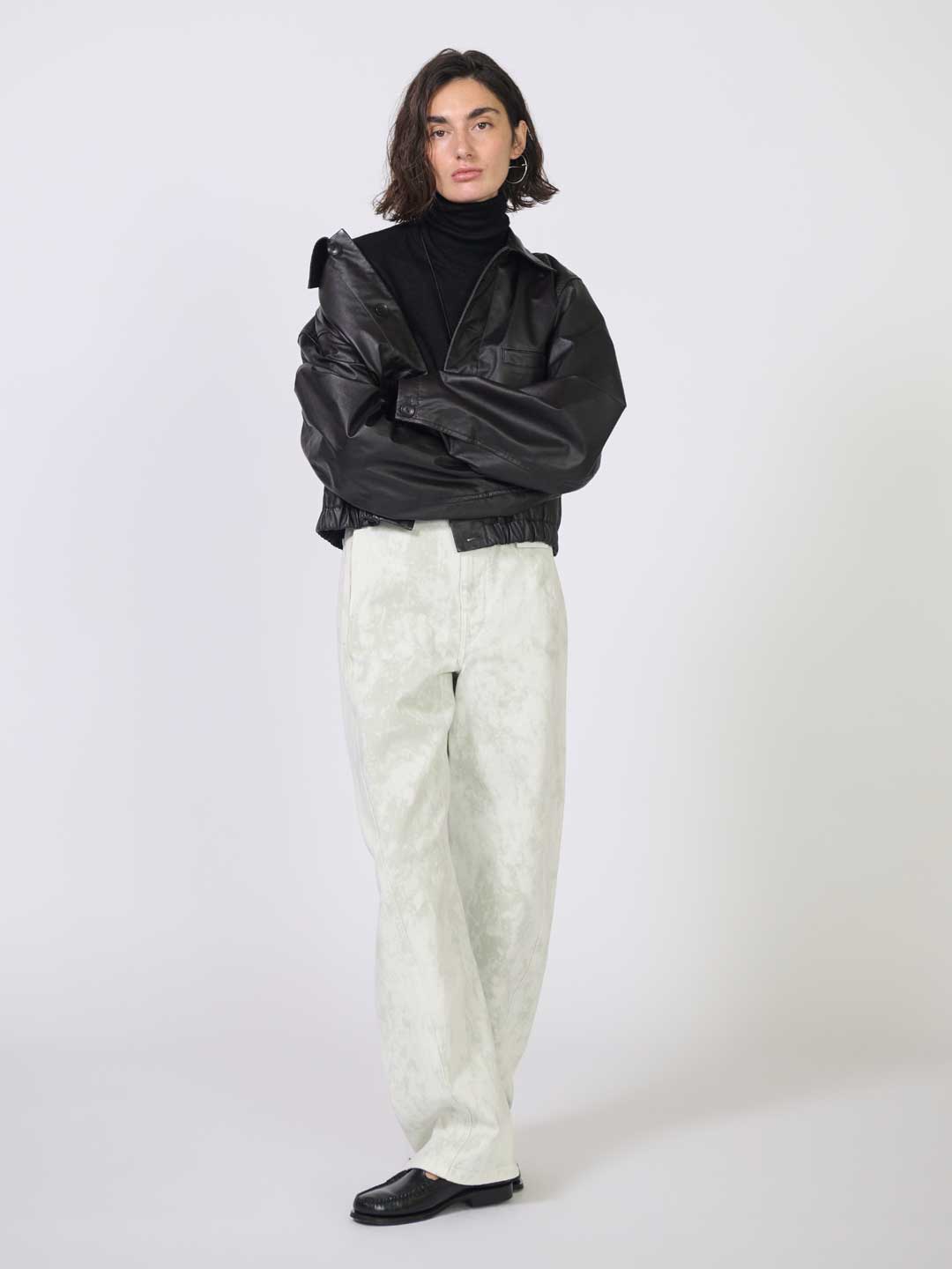 LE MAIRE(ルメール) | ソフトレザー ブルゾン - ブラックチェリー