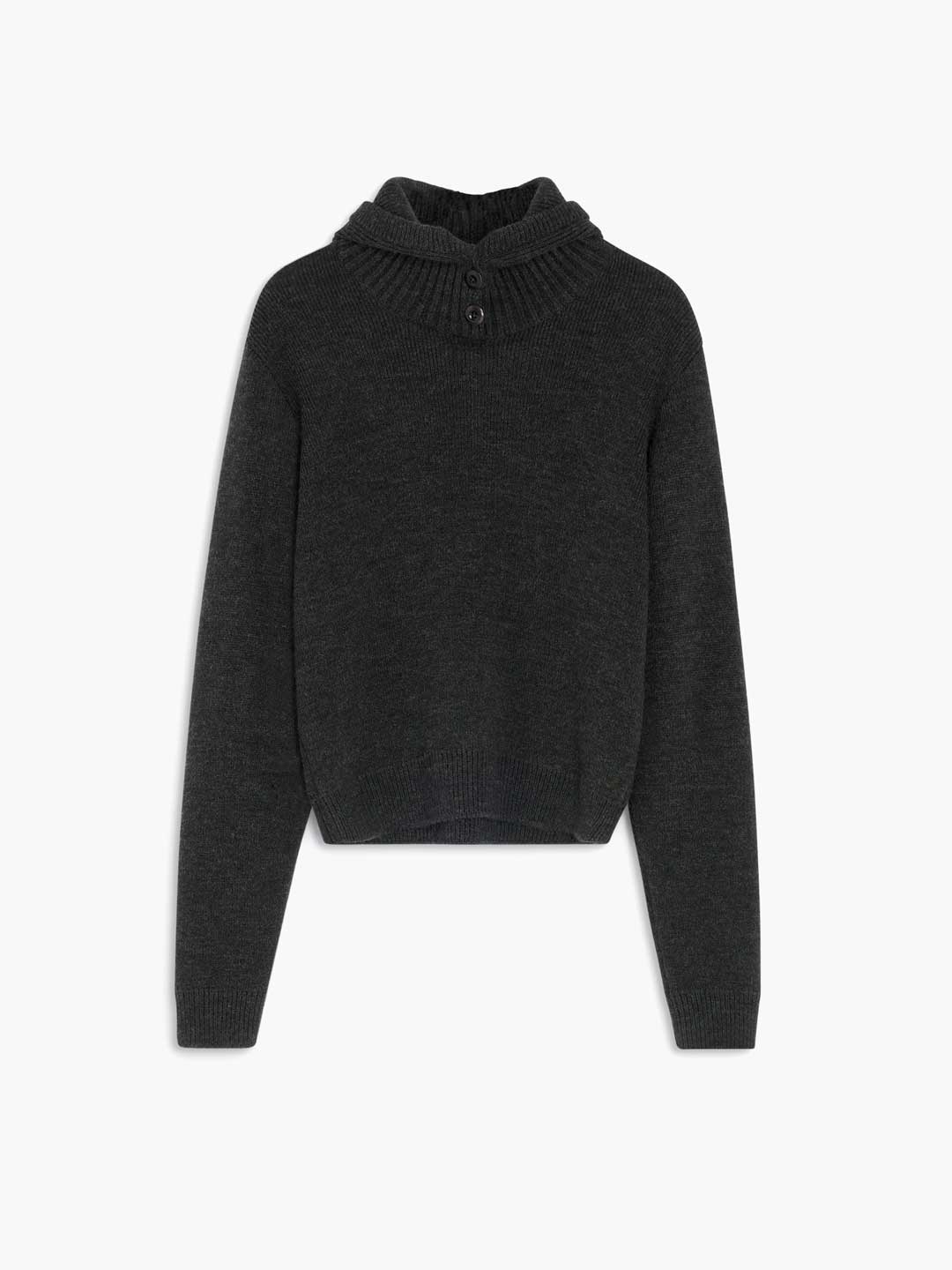 Sweater With Hood - Black