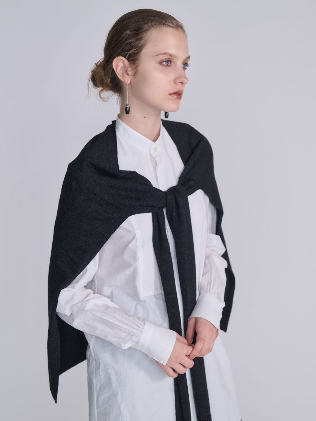 LE MAIRE(ルメール) | トルンプ ルイユ スカーフ - チャコールグレー