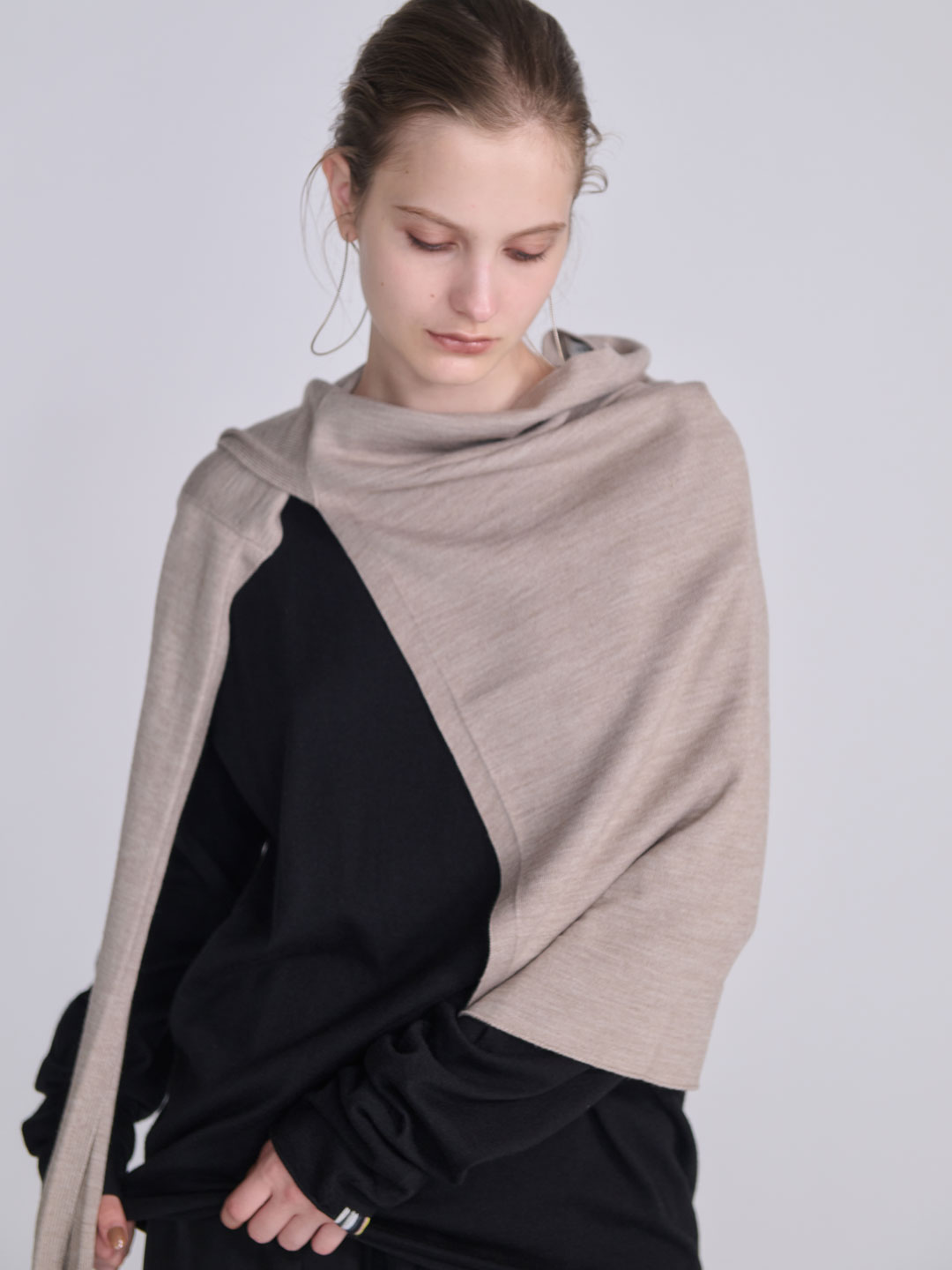 ルメール スカーフシャツ ノーカラー 白 ルメール スカーフ