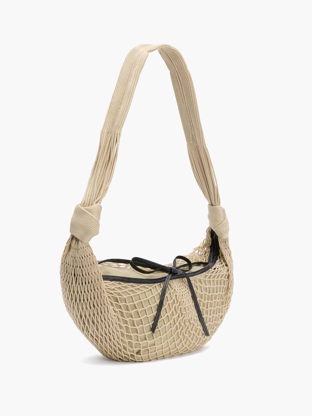 Croissant Filt Bag - Light Beige