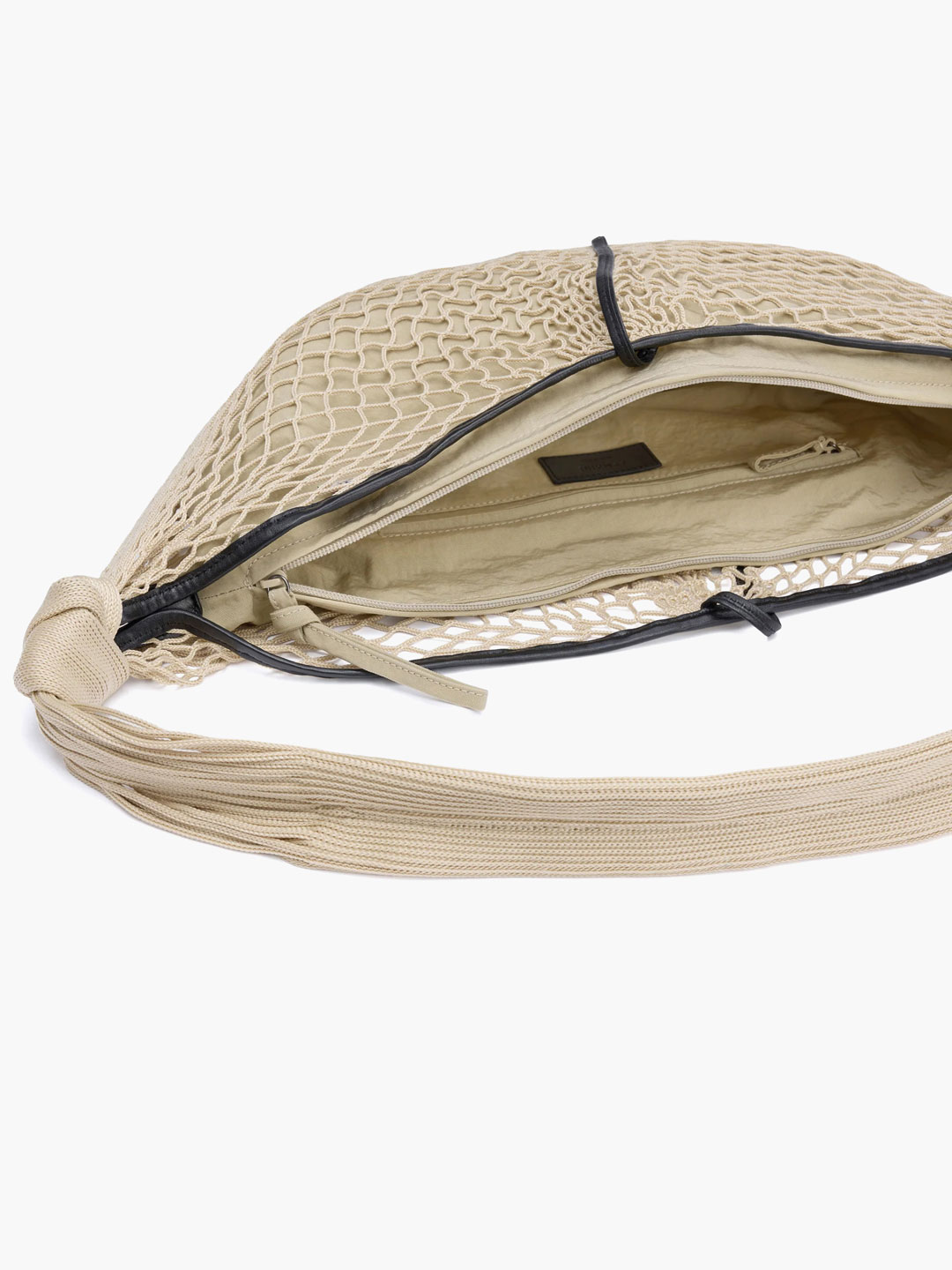 Croissant Filt Bag - Light Beige