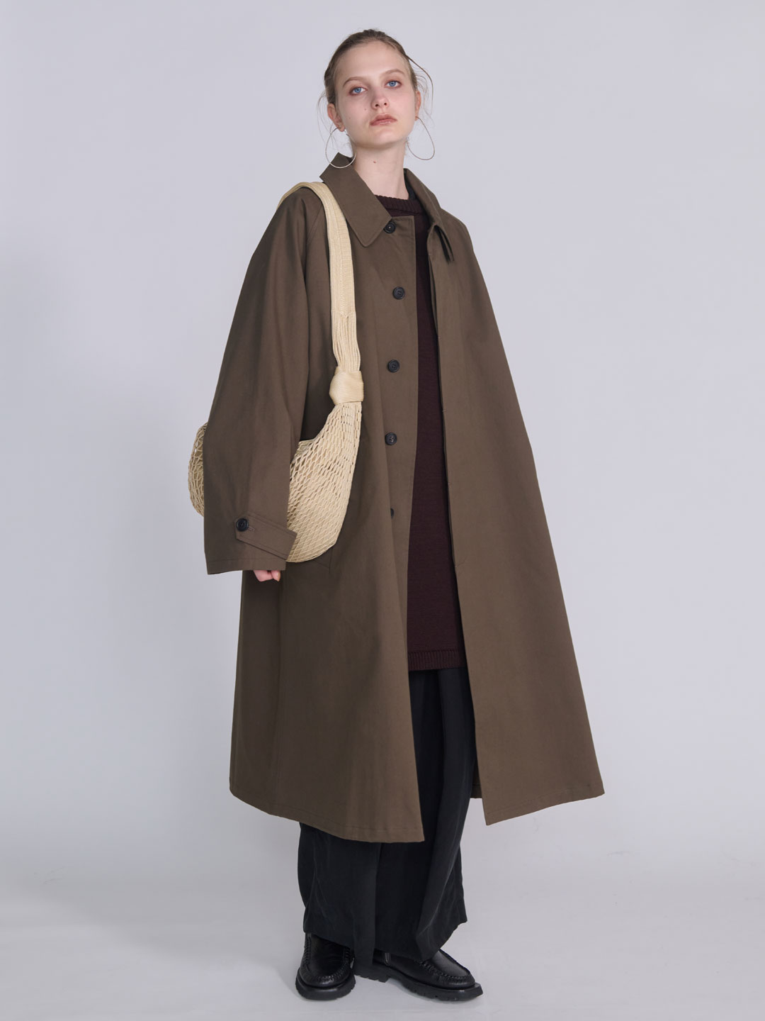 Croissant Filt Bag - Light Beige