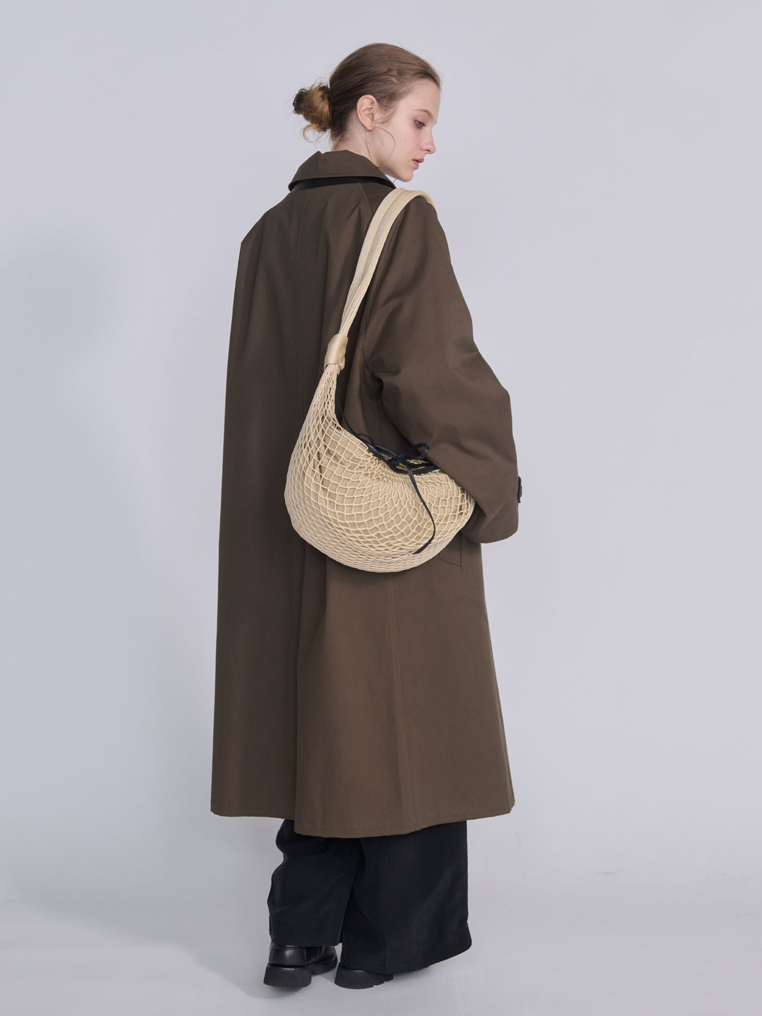 Croissant Filt Bag - Light Beige