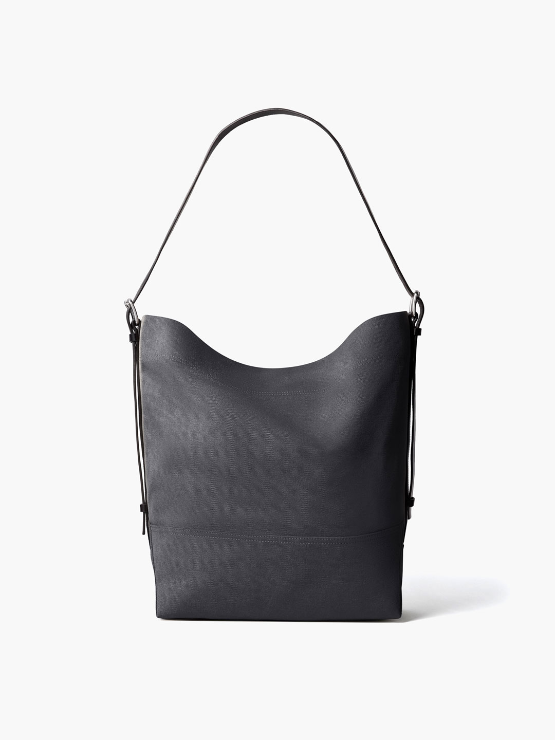Small Belted Tote Bag - Ash Black