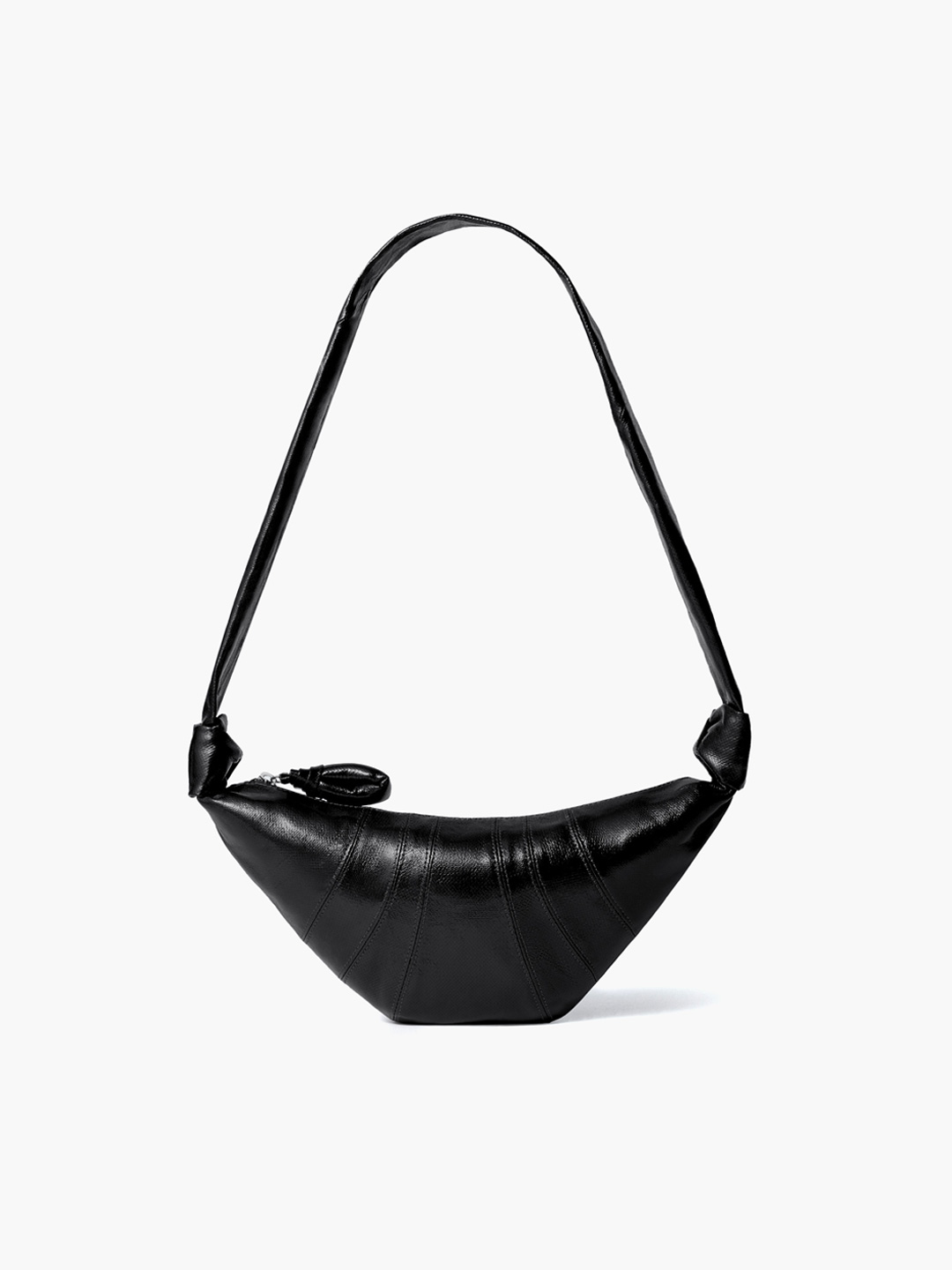 Small Croissant Cotton Bag - Truffle Black