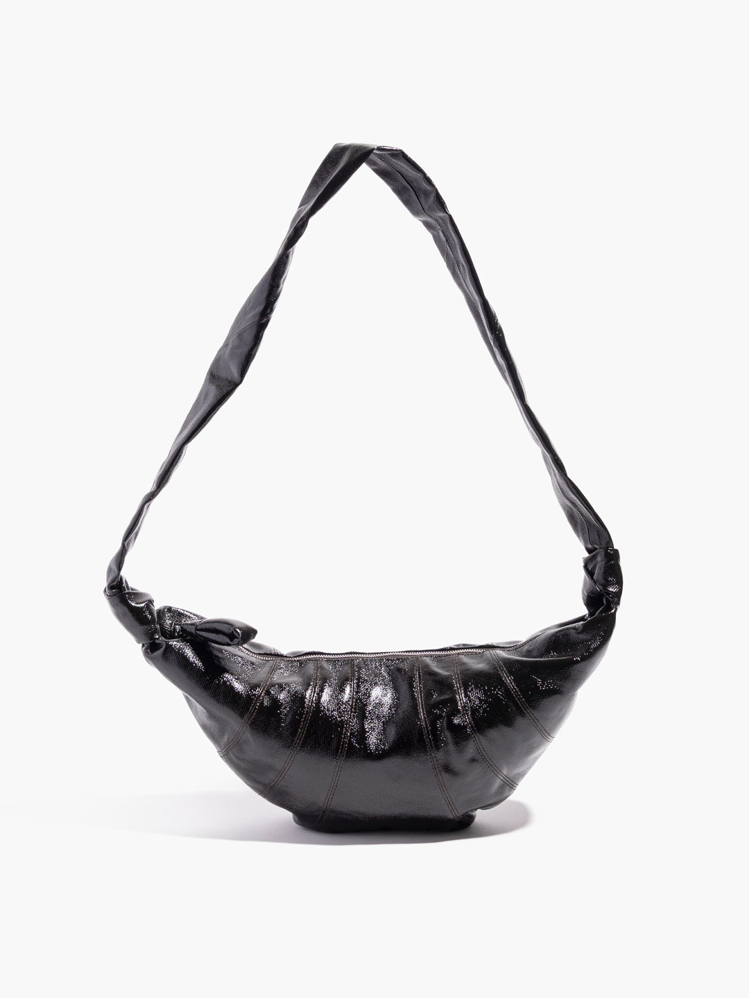 Medium Croissant Cotton Bag - Truffle Black