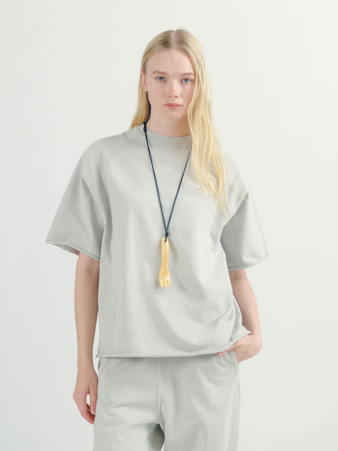 Gua Sha Fork Necklace - Yellow