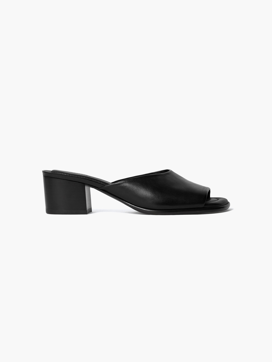 Square Heeled Mules 55 - Black
