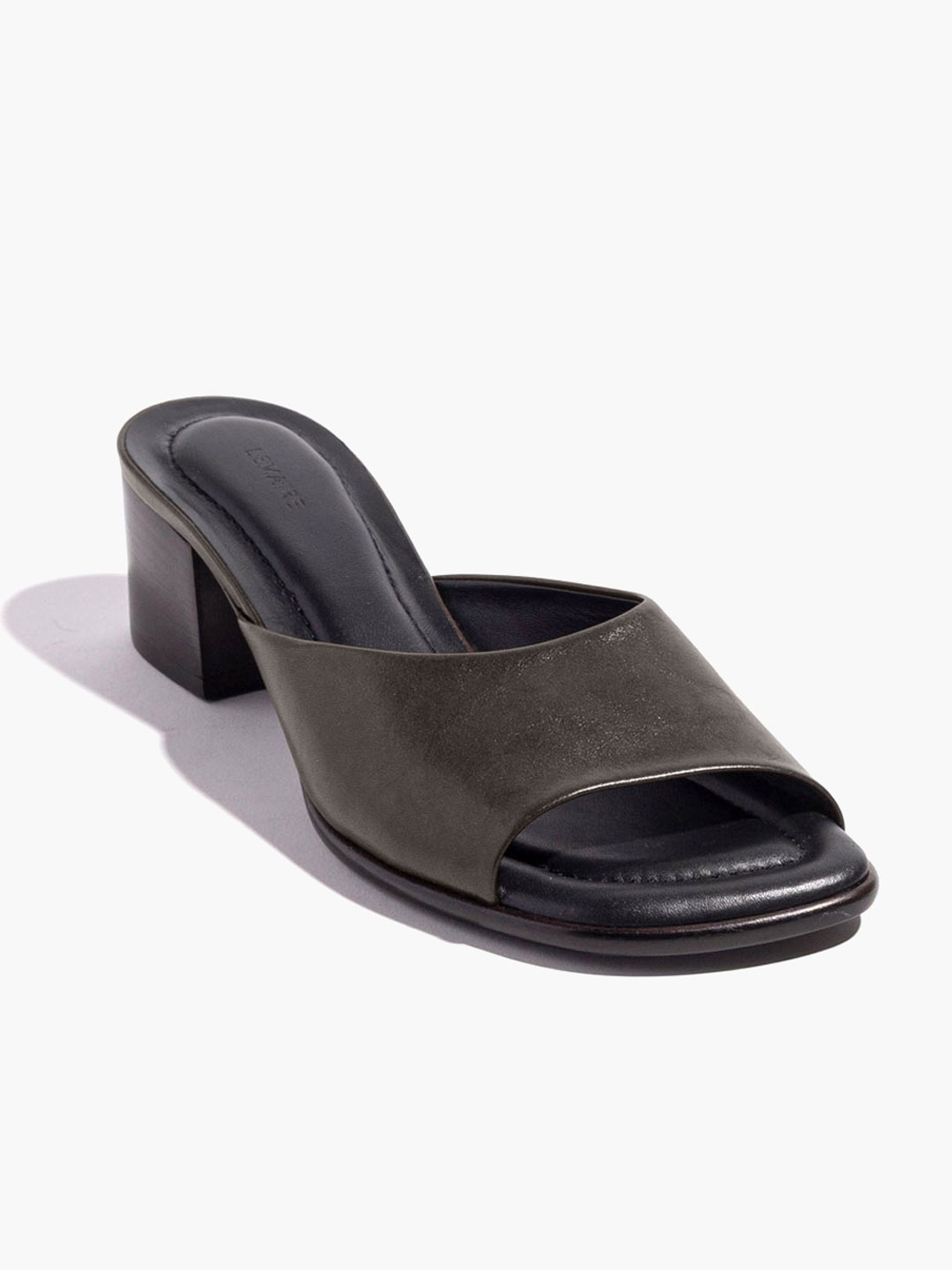 Square Heeled Mules 55 - Dark Brown