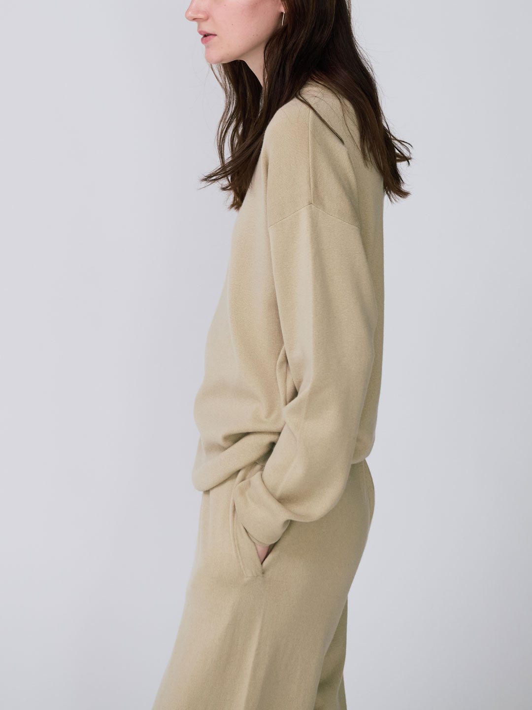 extreme cashmereニットポロシャツベージュ extreme cashmereニット