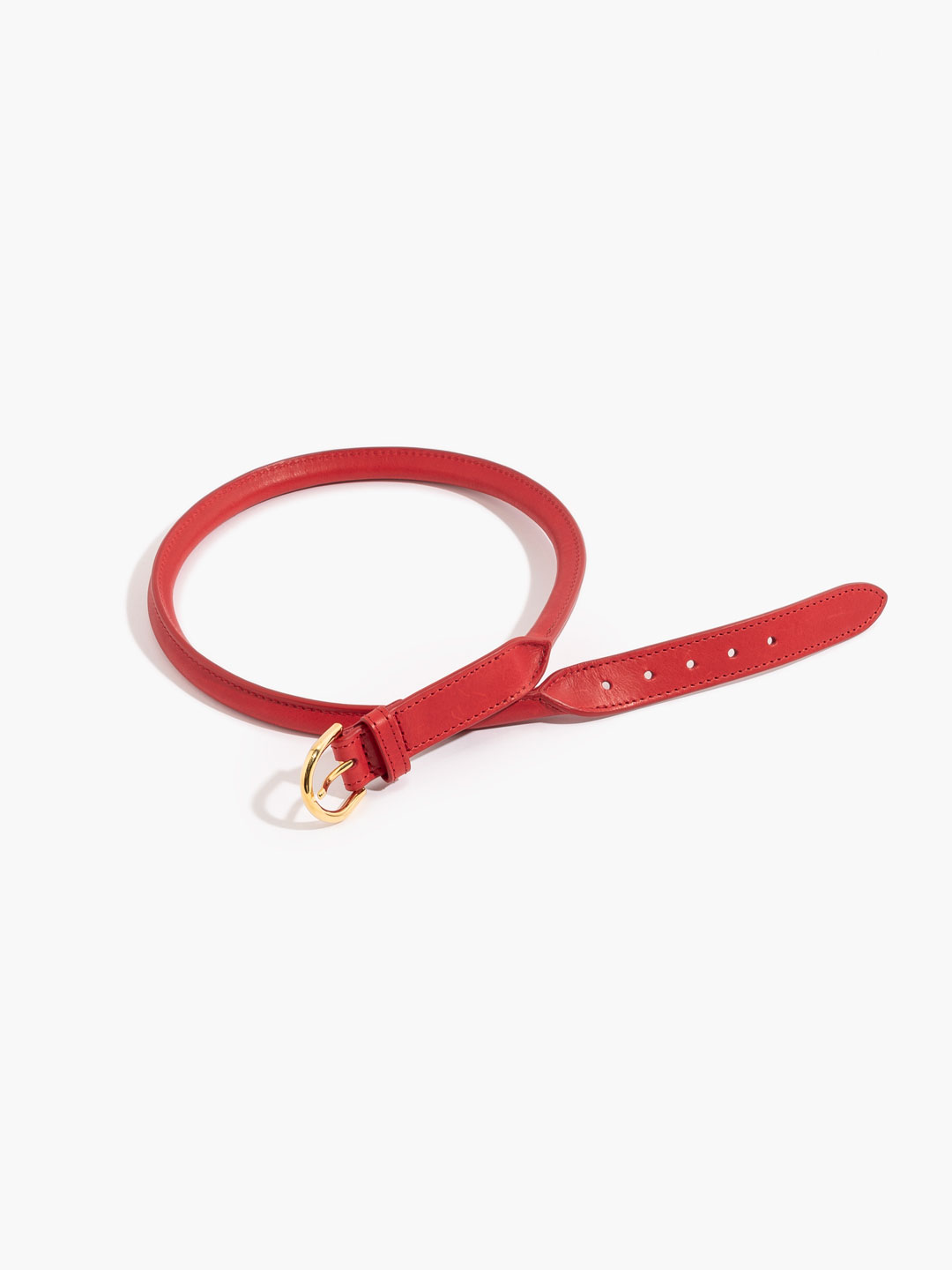 Leather Belt - Red