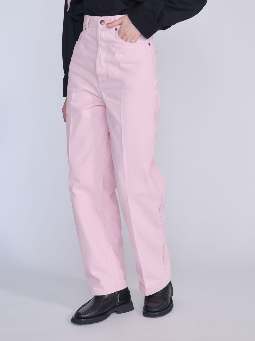 CristaSeya(クリスタセヤ) | ハイウェスティッド ジーンズ - ピンク